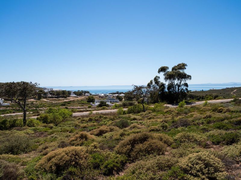 A scenic view of the coastal landscape and surrounding neighborhood, showcasing the natural terrain and distant ocean horizon.