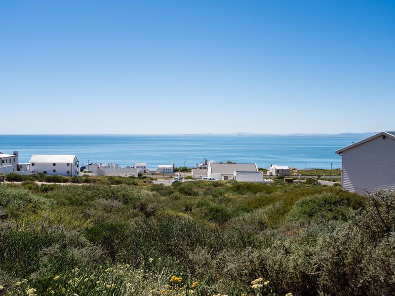 A scenic view overlooking the coastal landscape and ocean, showcasing the surrounding residential neighborhood and natural vegetation.