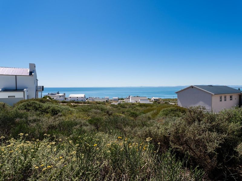 A scenic view overlooking the coastal landscape and ocean, showcasing the surrounding residential neighborhood and natural vegetation.