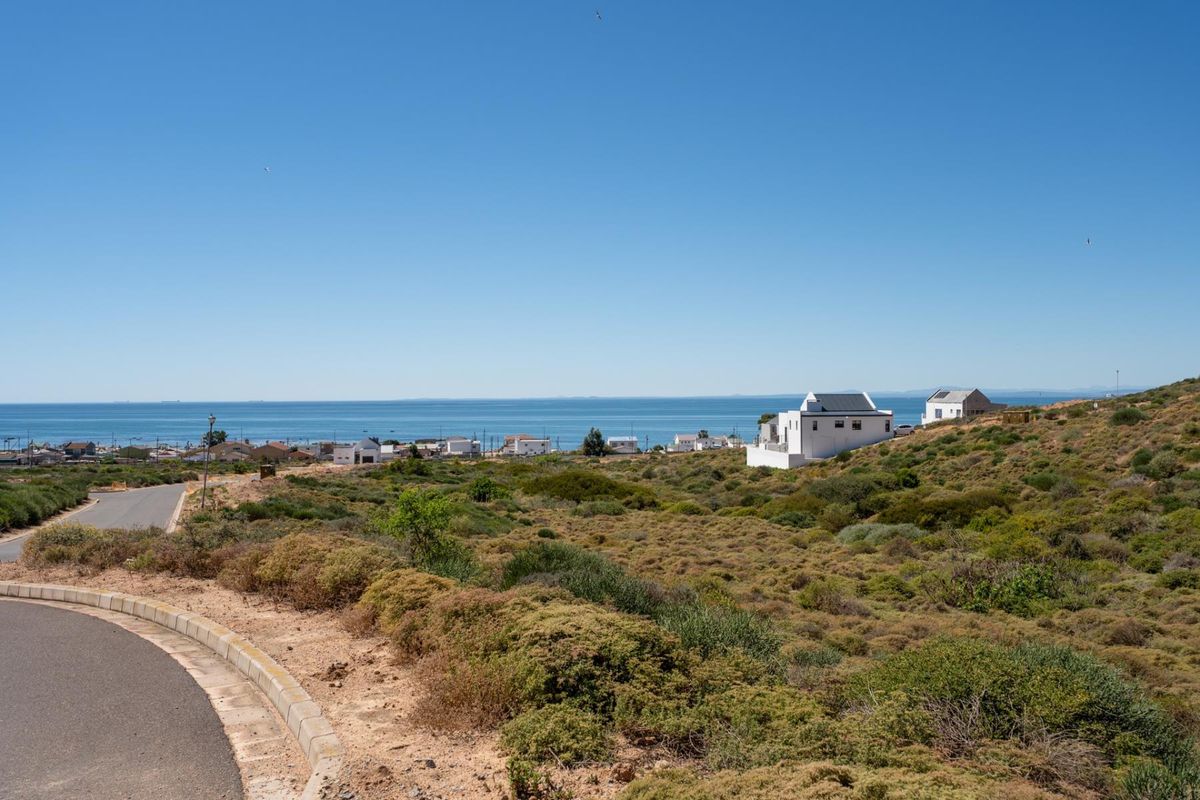 A scenic view of the coastal landscape featuring a paved road, natural vegetation, and distant ocean horizon.