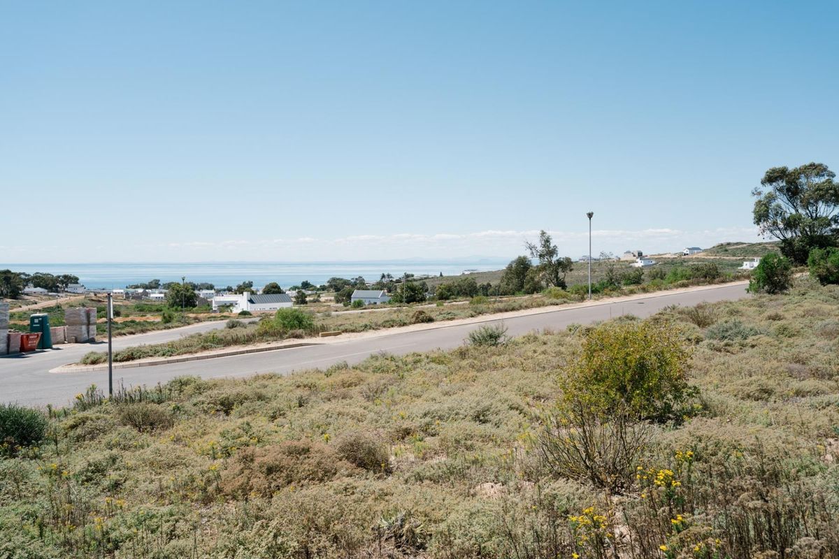 A scenic view overlooking a coastal landscape with a paved road and surrounding natural vegetation.