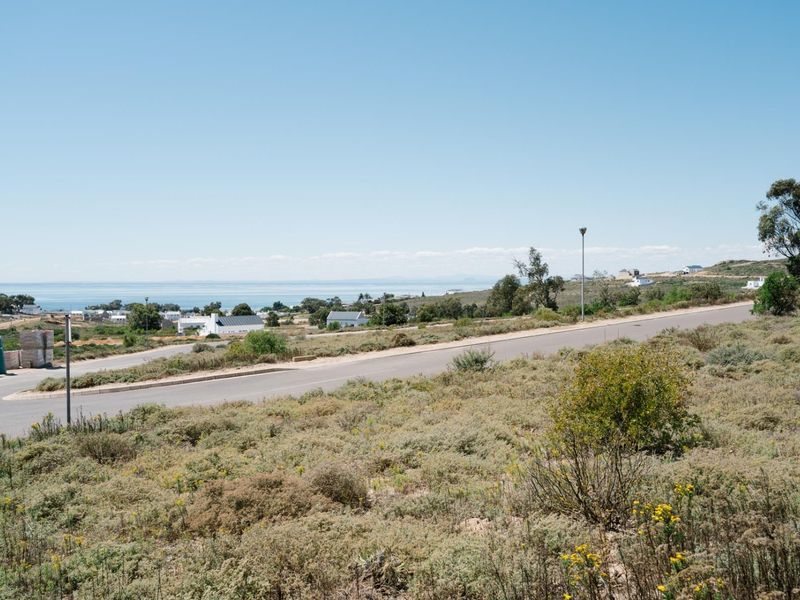 A scenic view overlooking a coastal landscape with a paved road and surrounding natural vegetation.