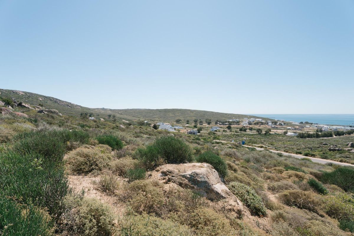 A scenic view of the coastal landscape featuring natural vegetation, rock formations, and distant ocean views.