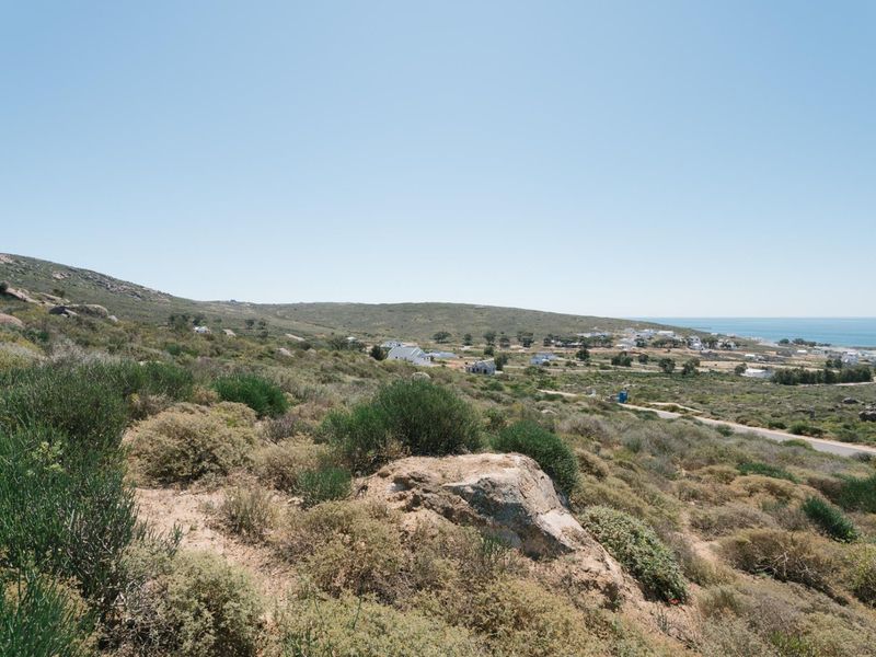 A scenic view of the coastal landscape featuring natural vegetation, rock formations, and distant ocean views.