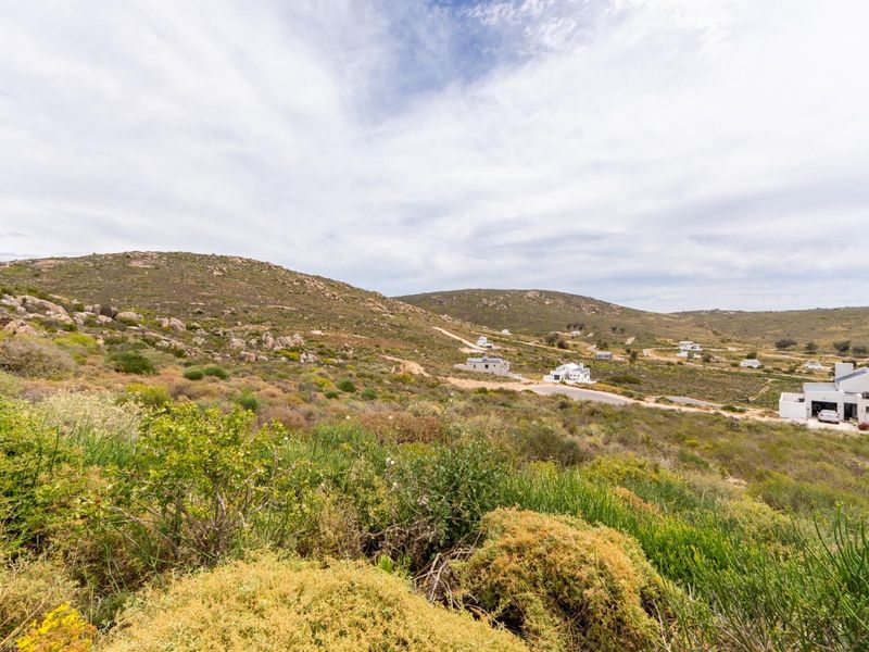 A scenic view of the natural landscape and surrounding residential area, showcasing the property's elevated position and native vegetation.