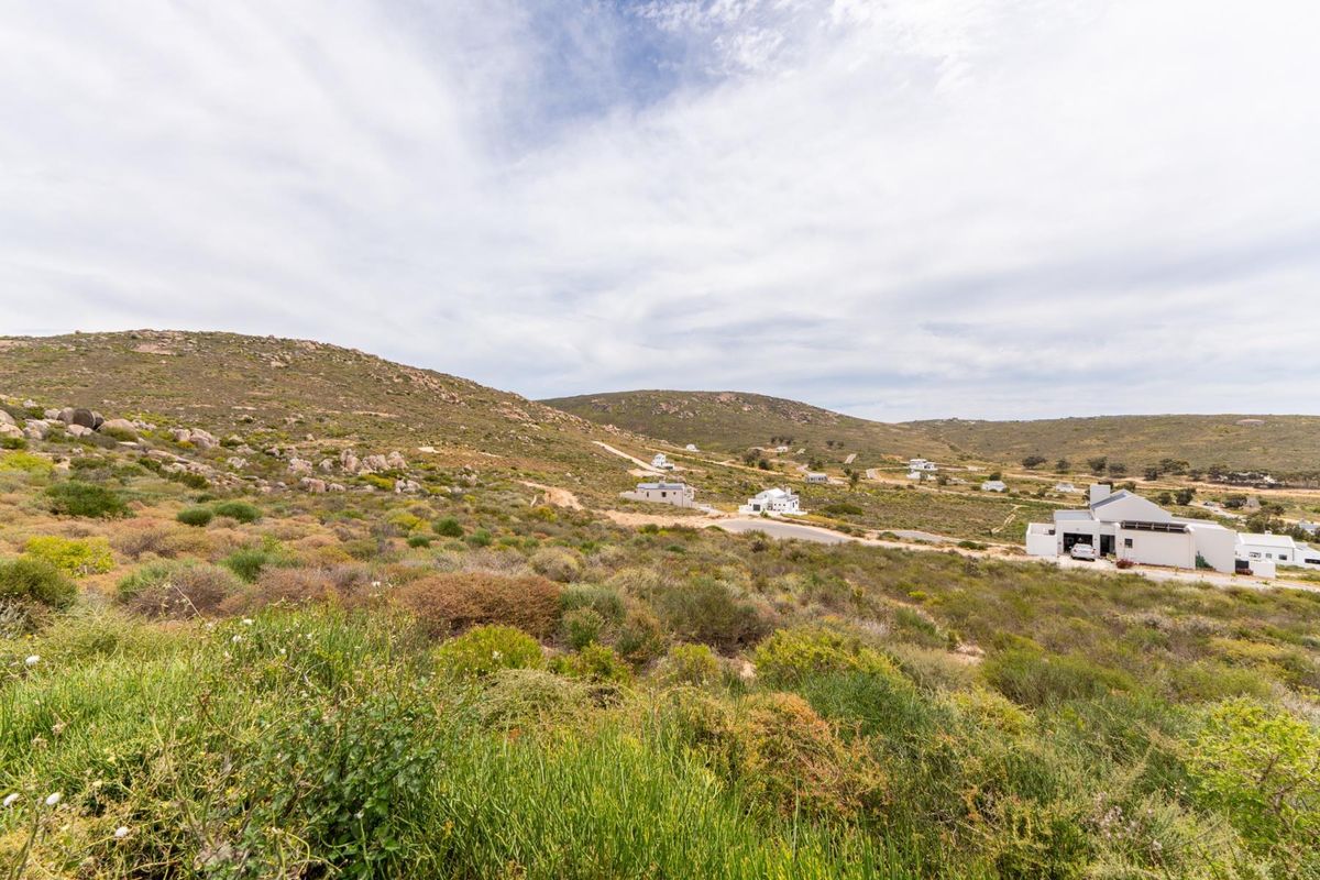A wide-angle view of the natural hilly landscape and surrounding residential development in the estate.