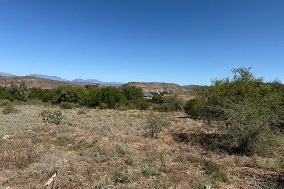 A scenic view of the natural landscape and surrounding mountain range, showcasing the open terrain of the vacant residential property.