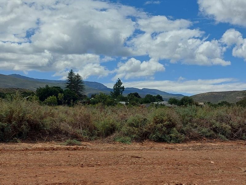 A view of the vacant residential land featuring natural vegetation and a scenic mountain backdrop.