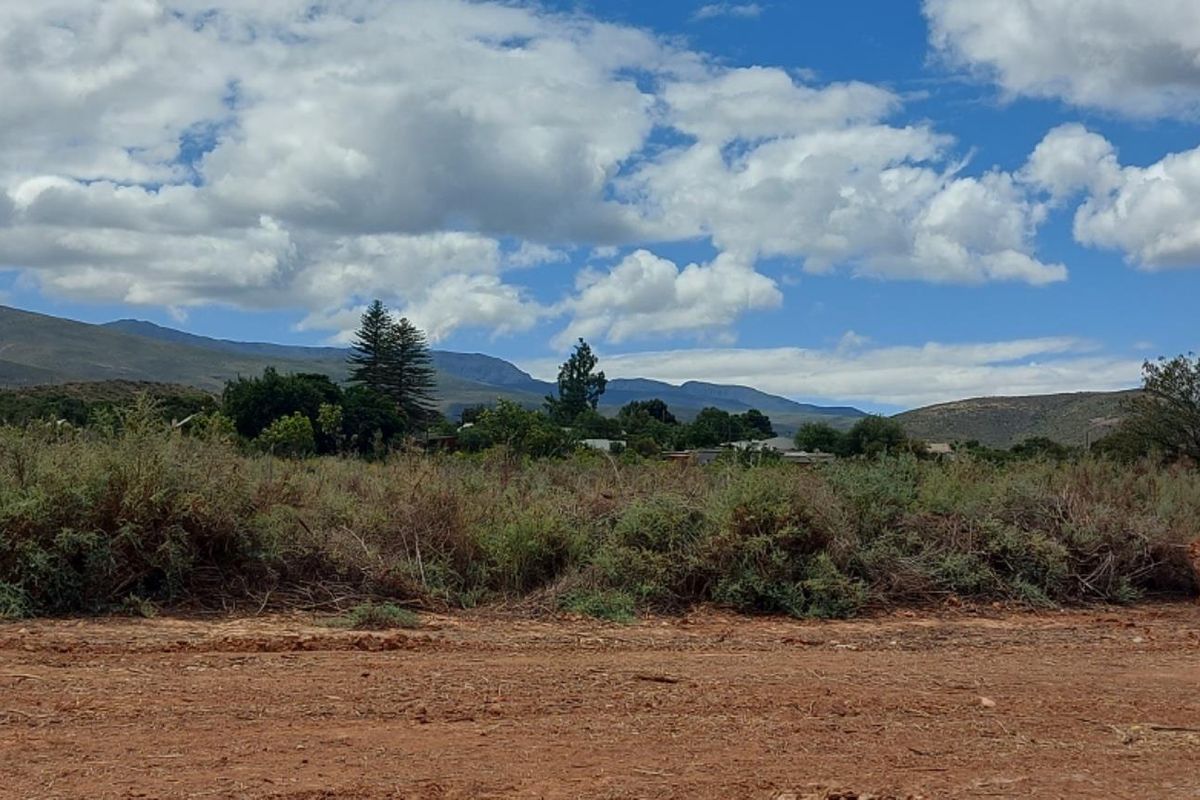 A view of the vacant residential land featuring natural vegetation and a scenic mountain backdrop.