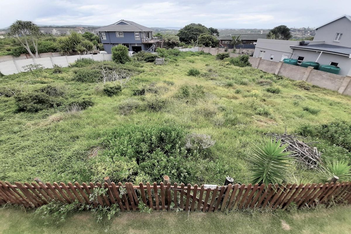 An elevated view of a vacant residential plot featuring overgrown vegetation, enclosed by perimeter walls and a wooden fence.