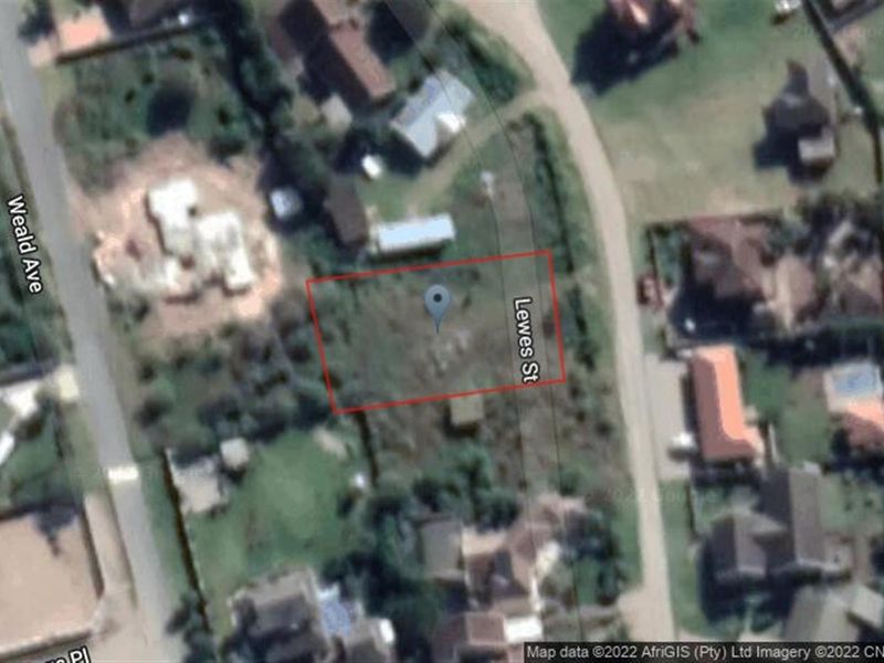 Aerial view of a vacant residential plot located on Lewes Street, showing the surrounding neighborhood and street access.