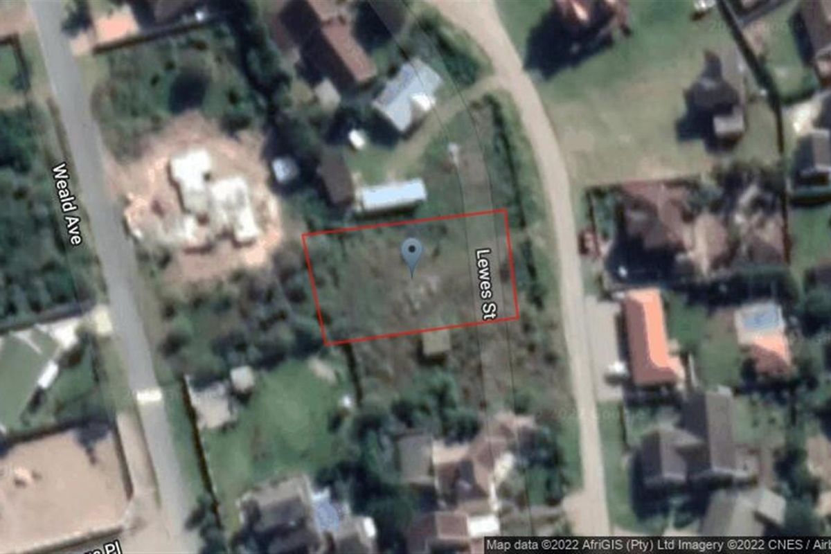 Aerial view of a vacant residential plot located on Lewes Street, showing the surrounding neighborhood and street access.