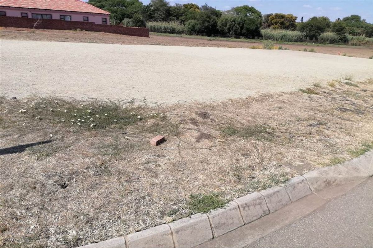 A view of a vacant residential plot featuring cleared land, concrete curbing, and direct access to a paved road.