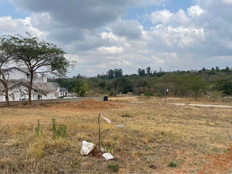 A vacant residential plot of land featuring natural vegetation, surrounding estate views, and nearby established housing infrastructure.