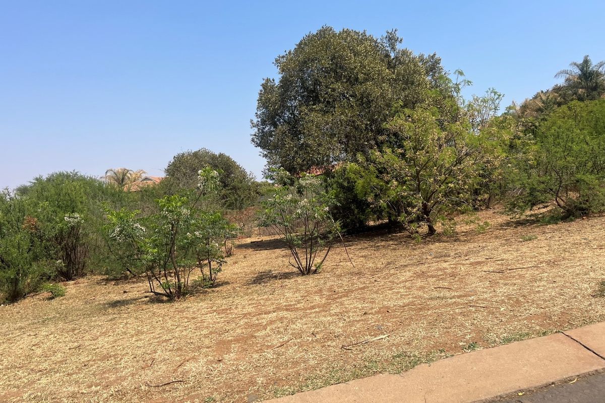 A view of the vacant residential land featuring natural vegetation, mature trees, and a gentle slope.