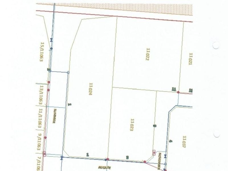 A cadastral survey map showing the layout and boundaries of agricultural land plots.