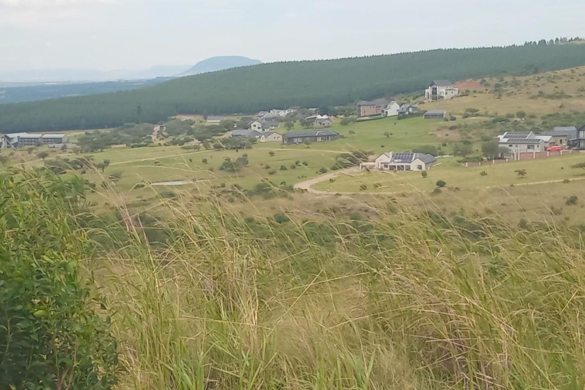 A scenic elevated view overlooking the surrounding residential estate landscape and rolling hills.