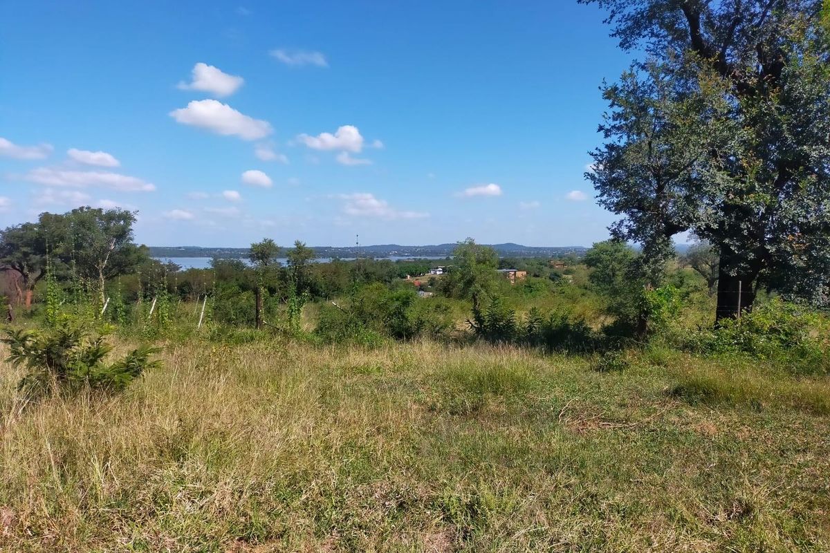 A scenic view overlooking a natural landscape with mature trees and a distant water body, showcasing the property's expansive outdoor setting.