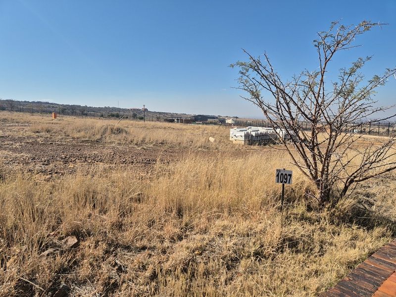 A view of a vacant residential plot featuring dry grass, native vegetation, and perimeter fencing, suitable for future development.