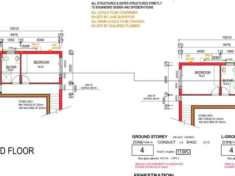 Architectural floor plan detailing the layout of the lower ground floor, including bedroom, bathroom, and staircase configurations.