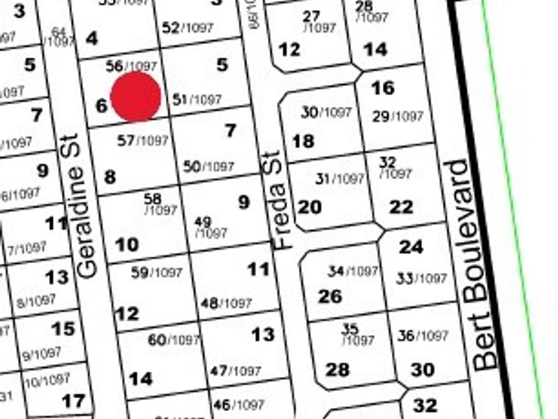 A cadastral map showing the layout and positioning of residential land plots within the estate, highlighting the specific property location.