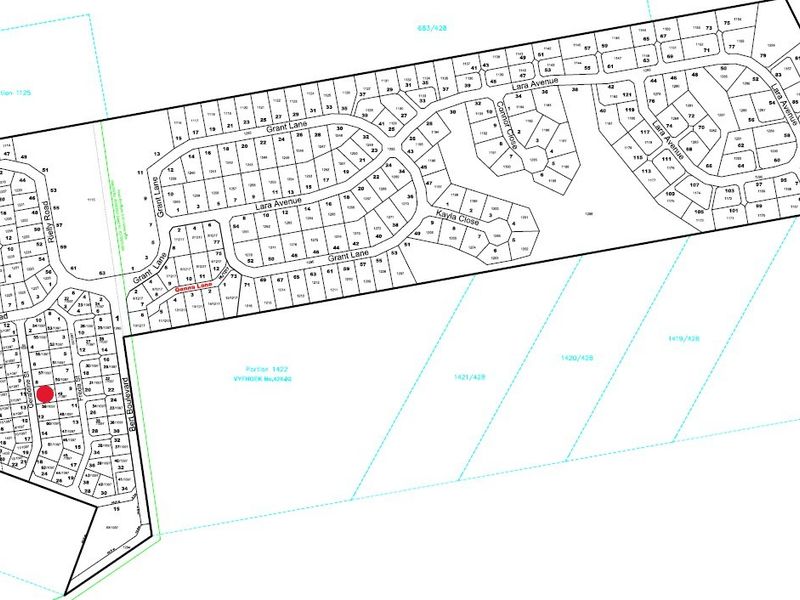 A detailed site layout plan for a residential development, highlighting the specific plot location within the estate.