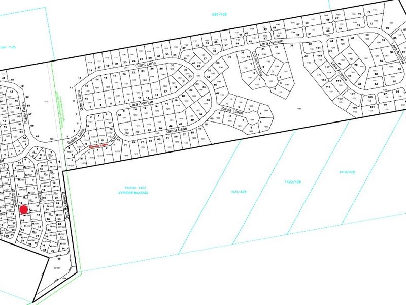 A detailed site layout plan for the residential development, highlighting the specific plot location within the estate.