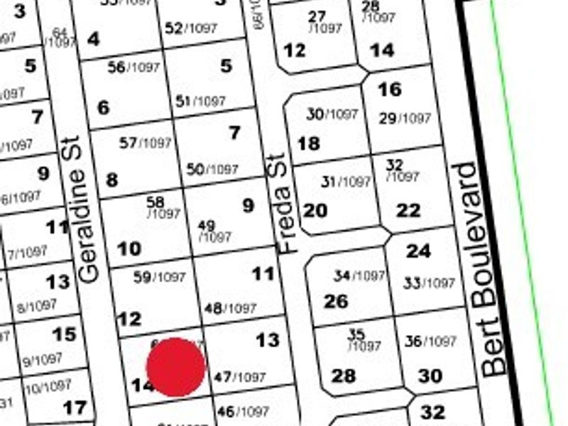 A cadastral map showing the location of the residential land plot within the estate layout.