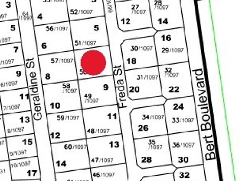 A cadastral map showing the location of the residential plot within the street layout.