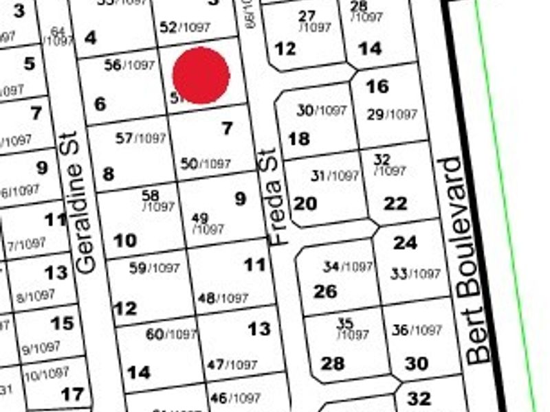 A cadastral map or site plan showing the location of the residential plot within the subdivision layout.