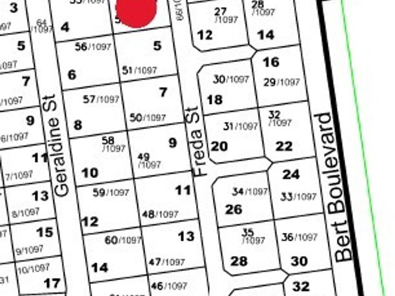 A cadastral map or site plan showing the location of the residential plot within the subdivision.