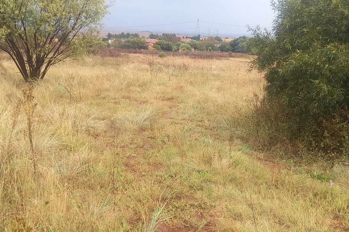 A view of the vacant residential land featuring natural grass cover and established trees, offering a clear perspective of the property's potential.