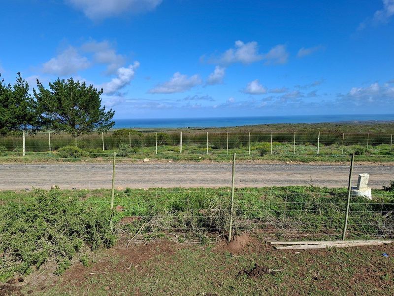 A scenic view of the surrounding landscape and distant ocean horizon, captured from the property grounds.