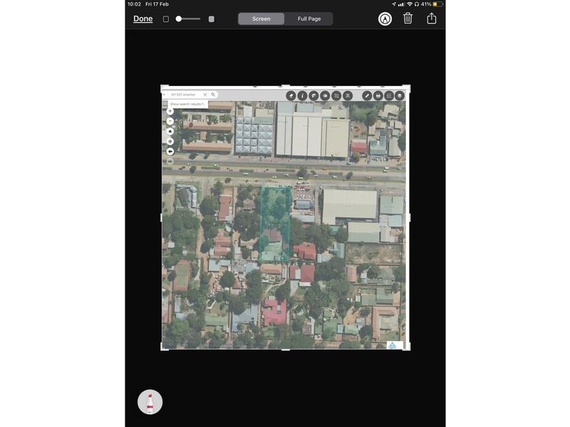 An aerial map view showing the property location and surrounding neighborhood infrastructure.