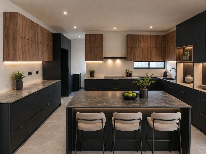 An elegant Sandown home anchored by a warm statement fireplace. - Photo 4