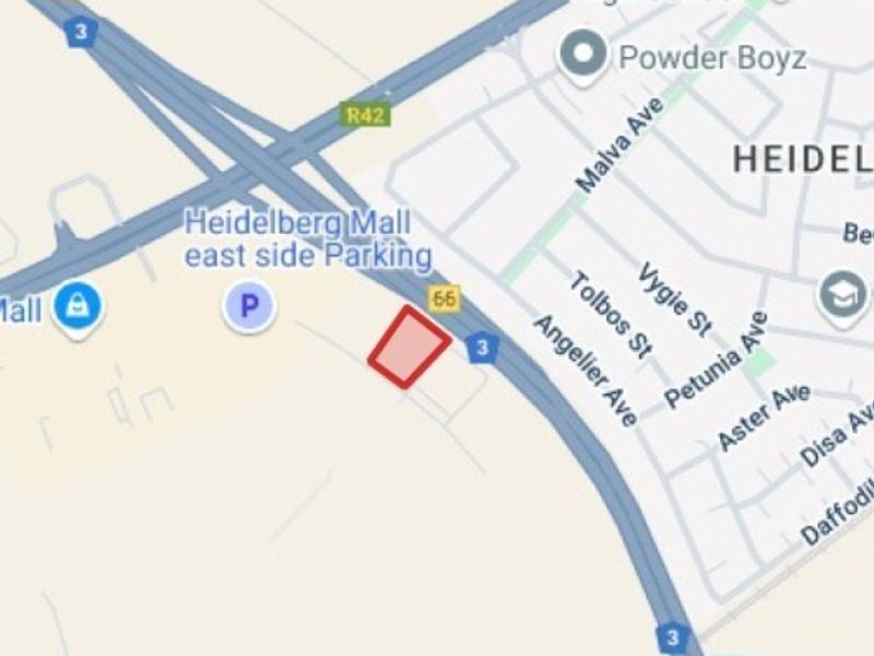 A map view highlighting the location of the vacant agricultural land parcel near major road infrastructure and local amenities.