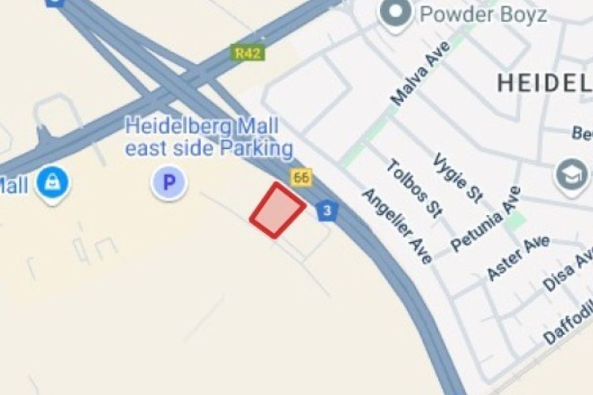 A map view highlighting the location of the vacant agricultural land parcel near major road infrastructure and local amenities.