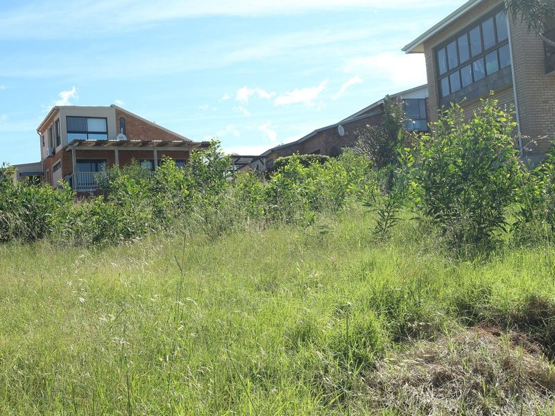 A view of an undeveloped residential plot of land with surrounding established homes in the background.