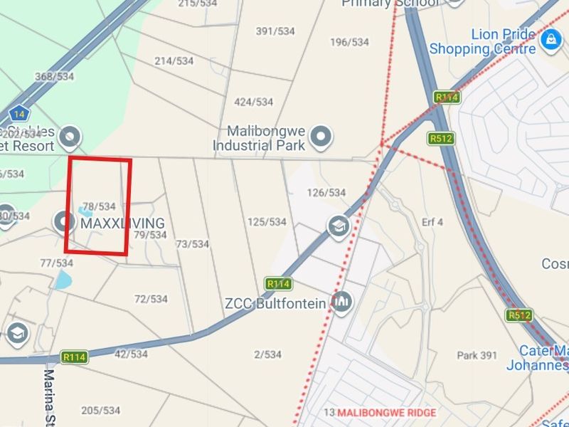 A digital map view highlighting the specific property location within the surrounding area and local infrastructure.