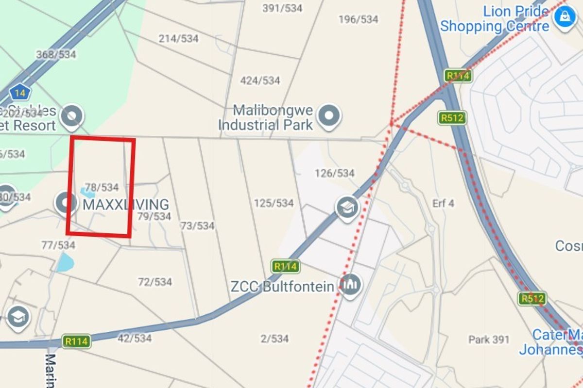 A digital map view highlighting the specific property location within the surrounding area and local infrastructure.