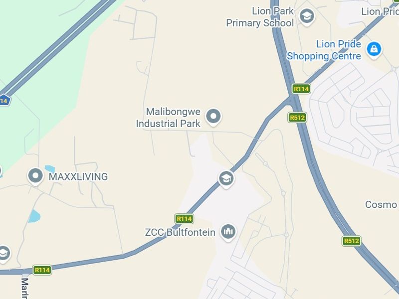 A digital map view showing the local area and road infrastructure surrounding the property location.