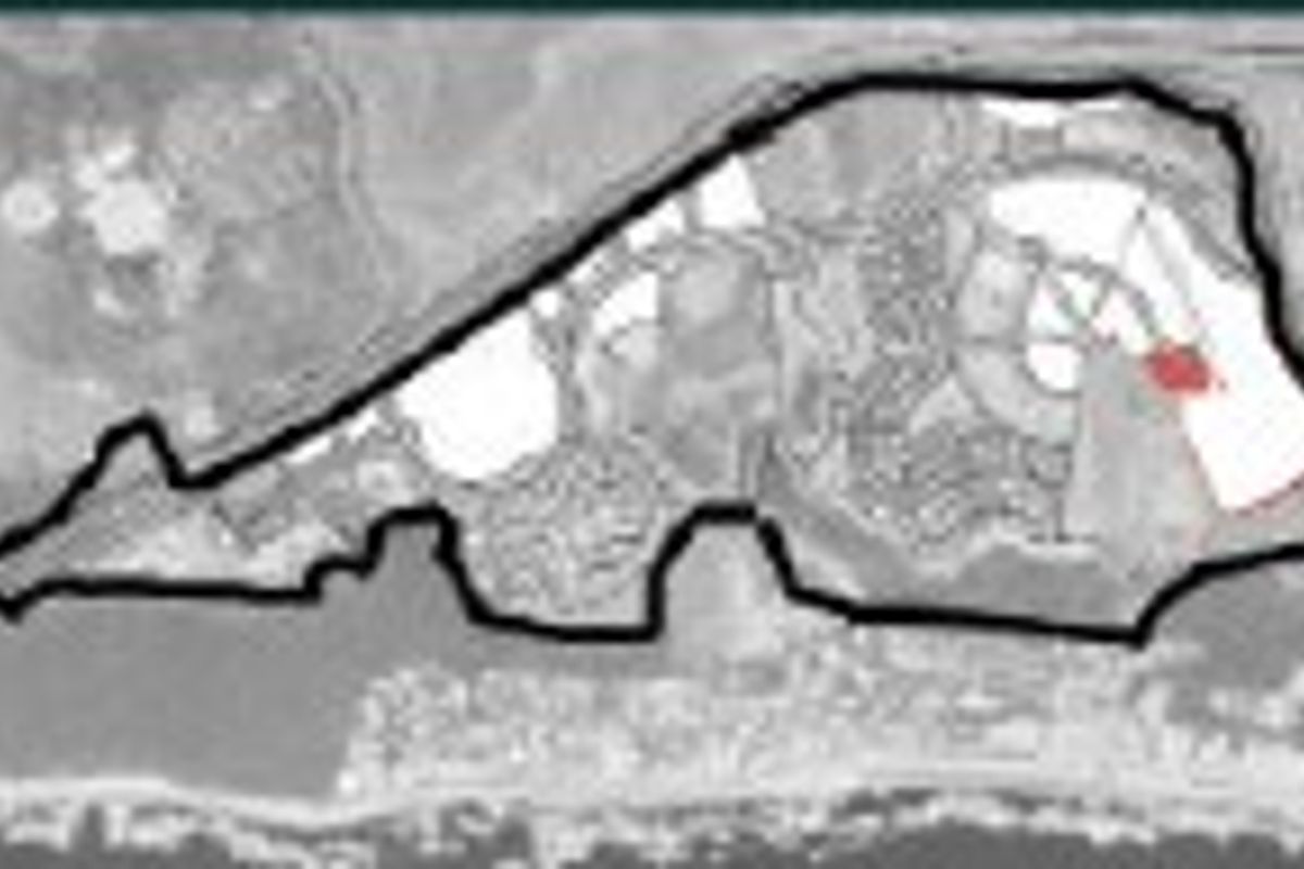 A site map or master plan showing the location of the residential plot within the larger development area.