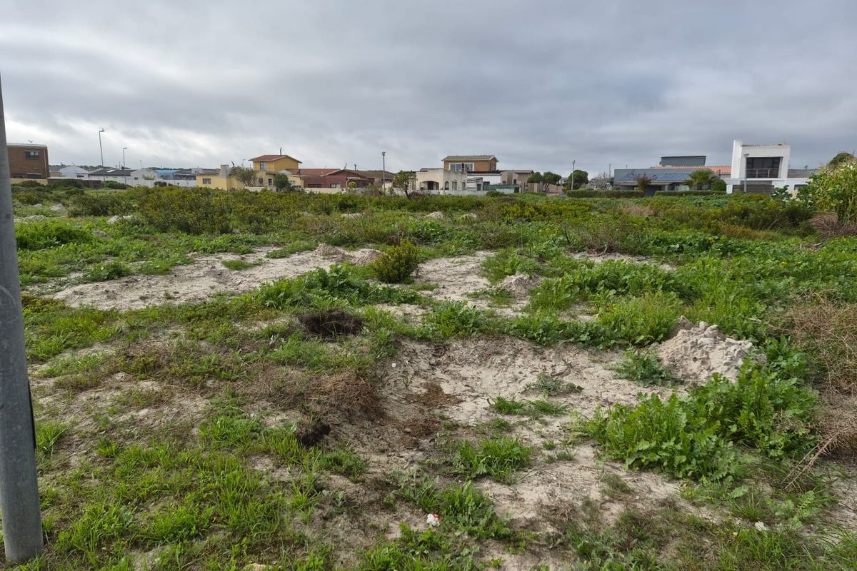 A vacant residential plot featuring sandy soil and natural vegetation, situated in an established neighborhood.