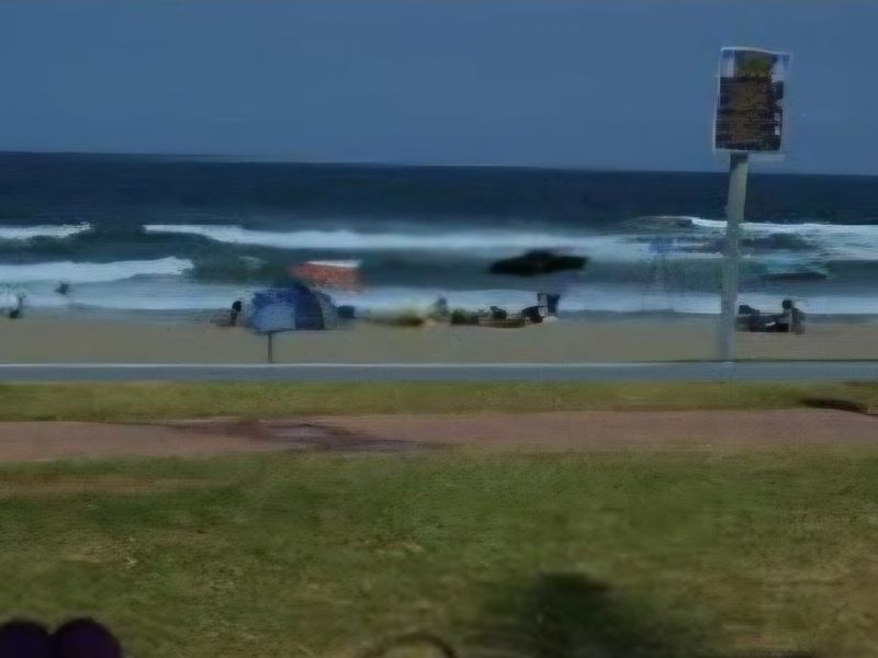 A view of the beach and ocean from the property.