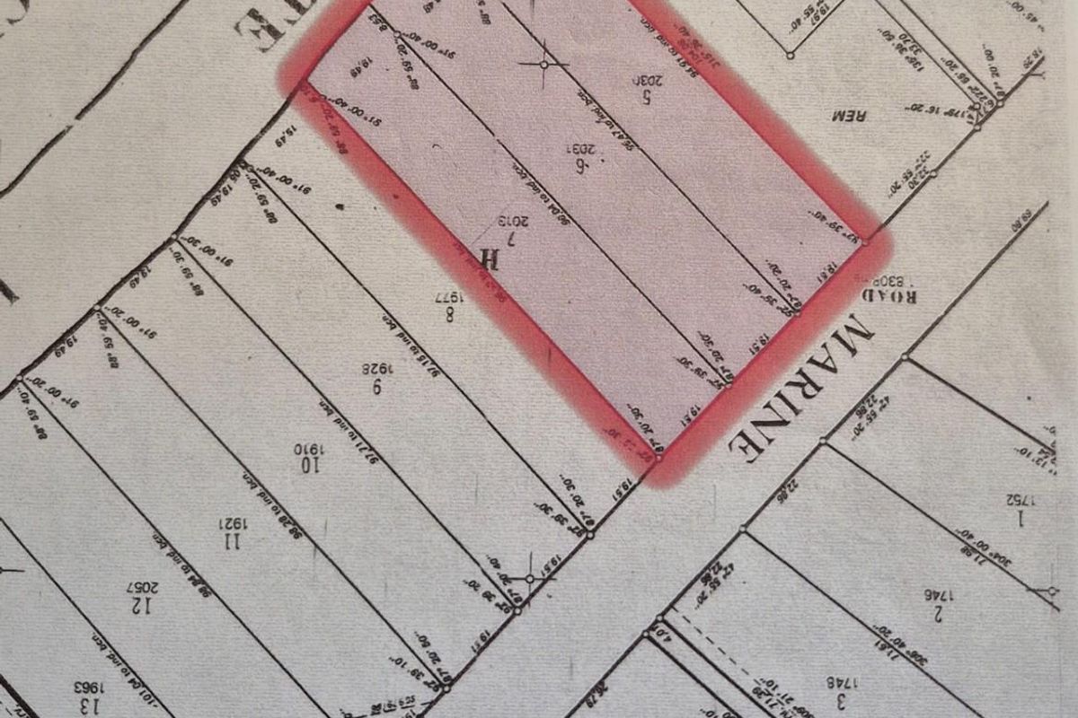 A cadastral survey map showing the property boundaries and layout of the small holding.
