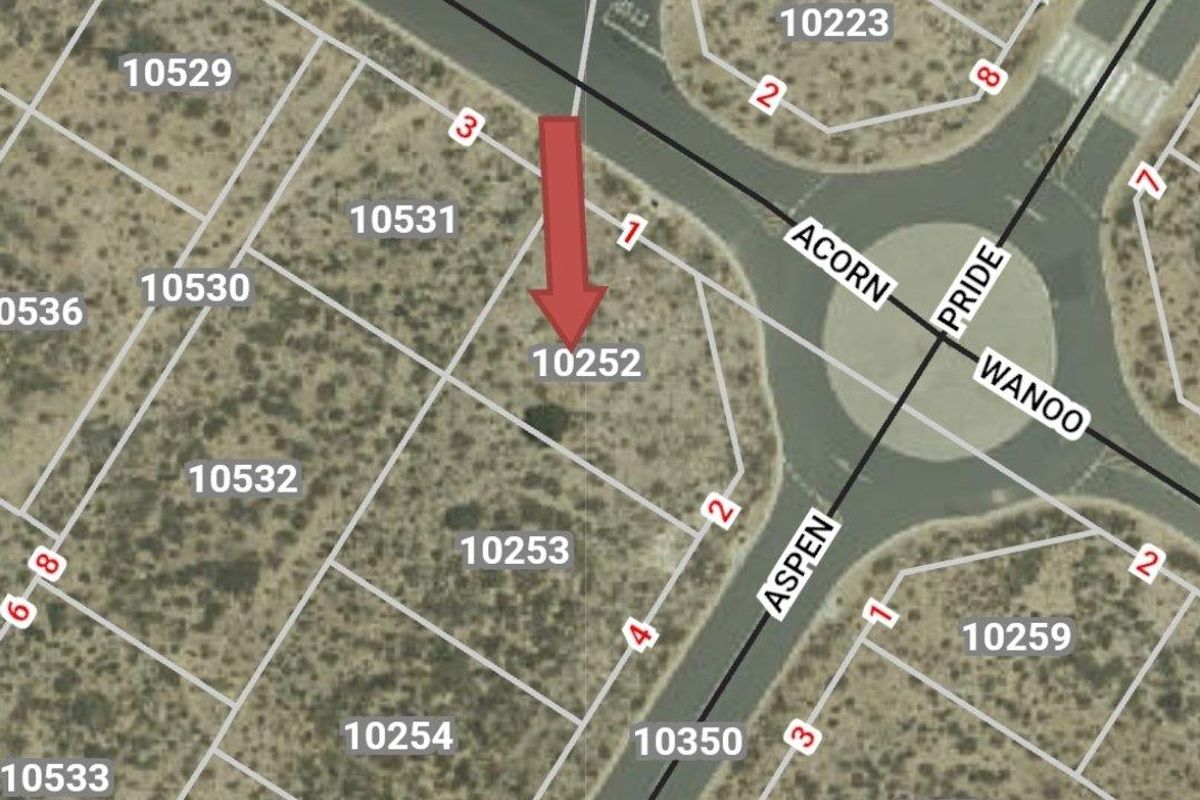 An aerial map view showing the location and boundaries of the residential vacant land plot.