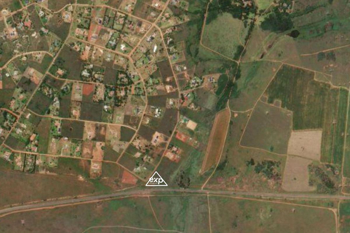 An aerial view of the residential land parcel showing its location and surrounding neighborhood context.