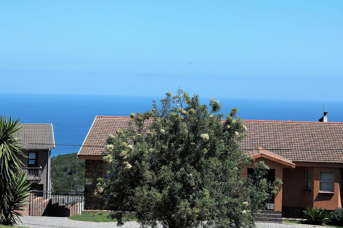 A scenic view of the ocean captured from the property, showcasing the surrounding residential architecture and coastal landscape.