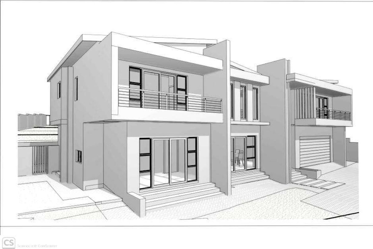 Architectural 3D rendering of a modern multi-story residential building facade featuring balconies and sliding glass doors.