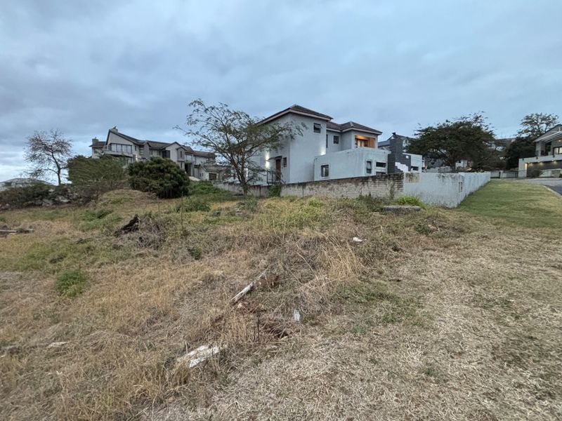 A view of a vacant residential plot with natural grass cover, featuring a boundary wall and adjacent residential property in the background.
